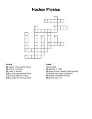 Nuclear Physics crossword puzzle