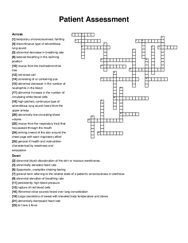 Patient Assessment crossword puzzle