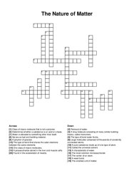 The Nature of Matter crossword puzzle