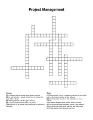 Project Management crossword puzzle