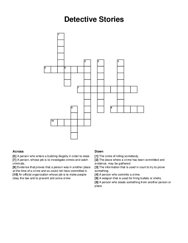 Detective Stories crossword puzzle