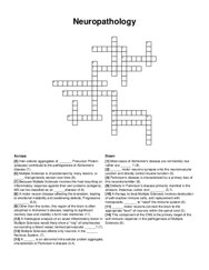 Neuropathology crossword puzzle