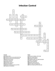 Infection Control crossword puzzle