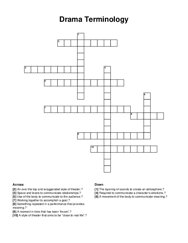 Drama Terminology crossword puzzle