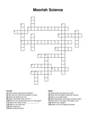 Moorish Science crossword puzzle