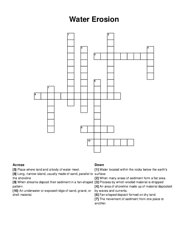 Water Erosion crossword puzzle