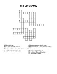The Cat Mummy crossword puzzle