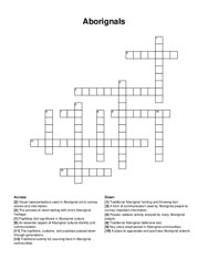 Aborignals crossword puzzle