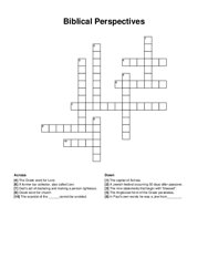 Biblical Perspectives crossword puzzle