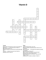 Vitamin D crossword puzzle