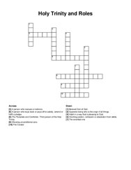 Holy Trinity and Roles crossword puzzle