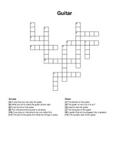Guitar crossword puzzle