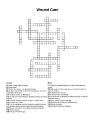 Wound Care crossword puzzle