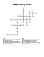 The Engineering Process crossword puzzle
