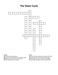 The Water Cycle crossword puzzle