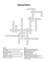 Baking Basics crossword puzzle
