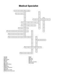 Medical Specialist crossword puzzle