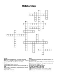 Relationship crossword puzzle