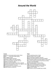 Around the World crossword puzzle