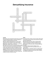 Demystifying Insurance crossword puzzle