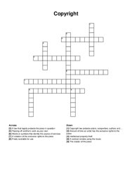 Copyright crossword puzzle