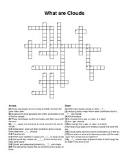 What are Clouds crossword puzzle