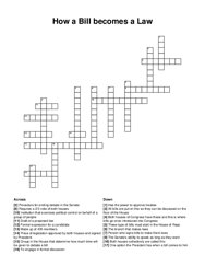 How a Bill becomes a Law crossword puzzle