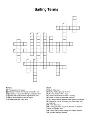 Sailing Terms crossword puzzle