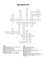 Aboriginal Art crossword puzzle