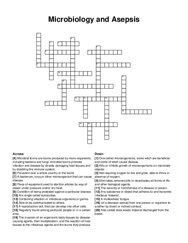 Microbiology and Asepsis crossword puzzle