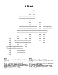 Bridges crossword puzzle