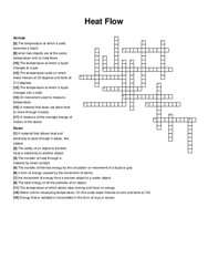 Heat Flow crossword puzzle