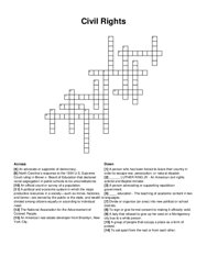 Civil Rights crossword puzzle