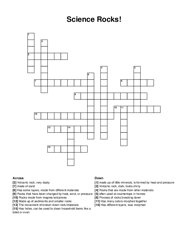 Science Rocks! crossword puzzle