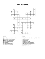 Life of David crossword puzzle