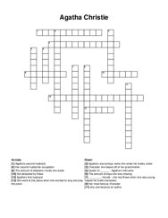 Agatha Christie crossword puzzle