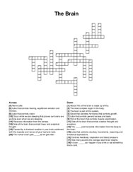 The Brain crossword puzzle