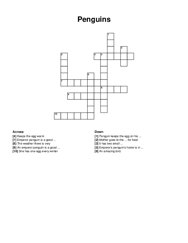 Penguins crossword puzzle