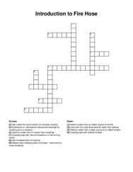 Introduction to Fire Hose crossword puzzle