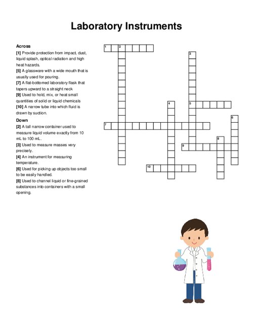 Laboratory Instruments Crossword Puzzle