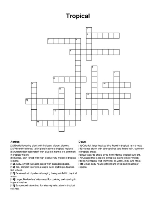 World Geography Crossword Puzzle