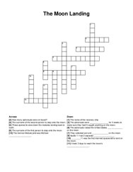 The Moon Landing crossword puzzle