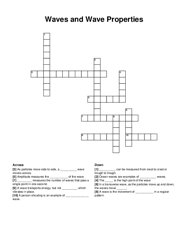 Waves and Wave Properties crossword puzzle