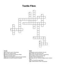 Textile Fibre crossword puzzle