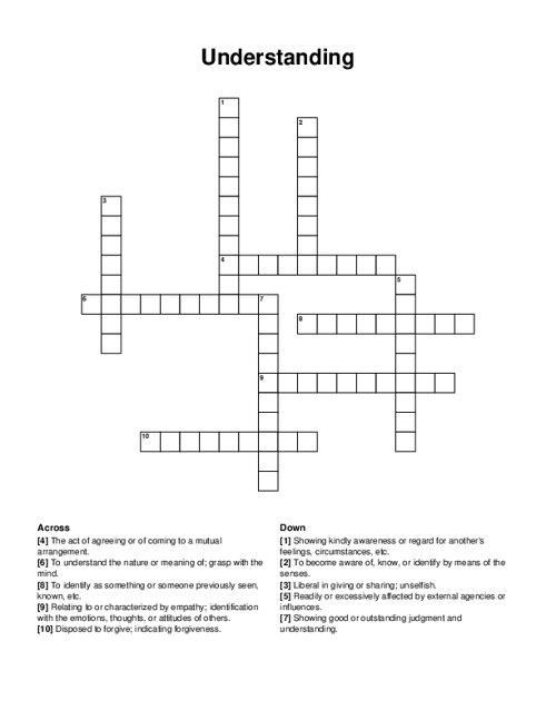 Understanding Crossword Puzzle