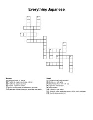 Everything Japanese crossword puzzle