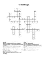 Techonlogy crossword puzzle