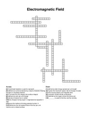Electromagnetic Field crossword puzzle