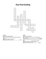 Oxy-Fuel Cutting crossword puzzle