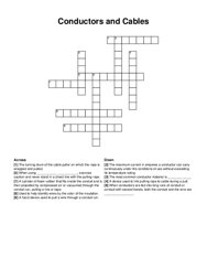 Conductors and Cables crossword puzzle